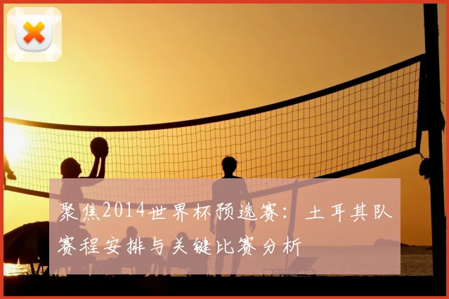 聚焦2014世界杯预选赛：土耳其队赛程安排与关键比赛分析